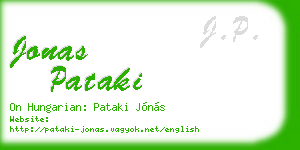 jonas pataki business card