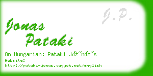 jonas pataki business card